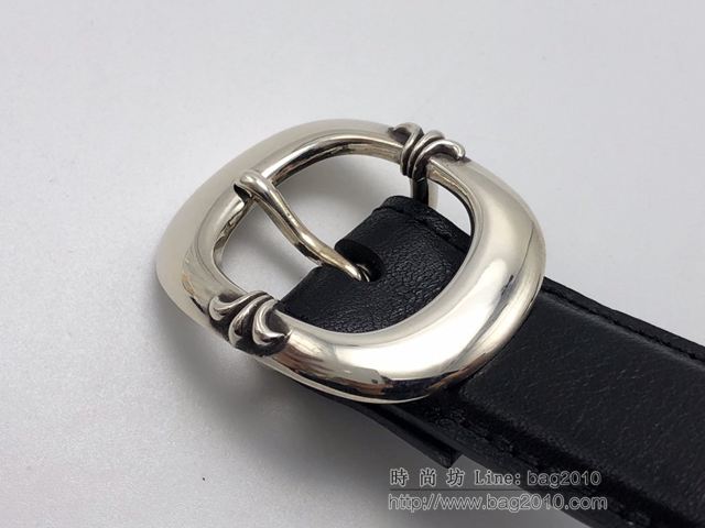 chrome hearts皮帶 克羅心腰帶 純手工製作 克羅心mini針扣皮帶扣  gjc1599